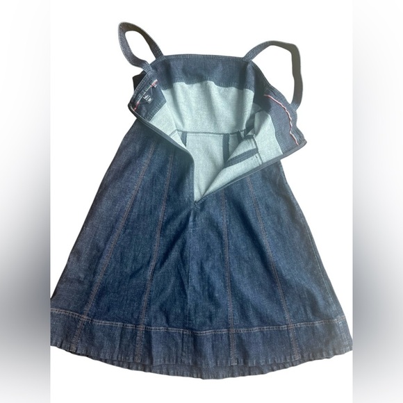 Boden Virginie midi a-line dark denim dress size 8P - Picture 10 of 11